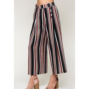 Multi Stripe Culottes Pants